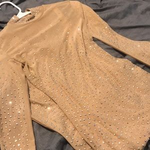 FASHION NOVA Shine Bright Rhinestone Jumpsuit BNWT